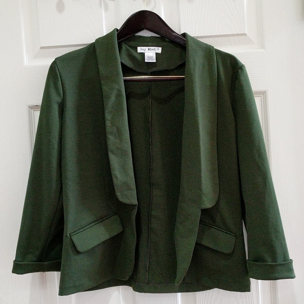 Say What Green Knit Blazer